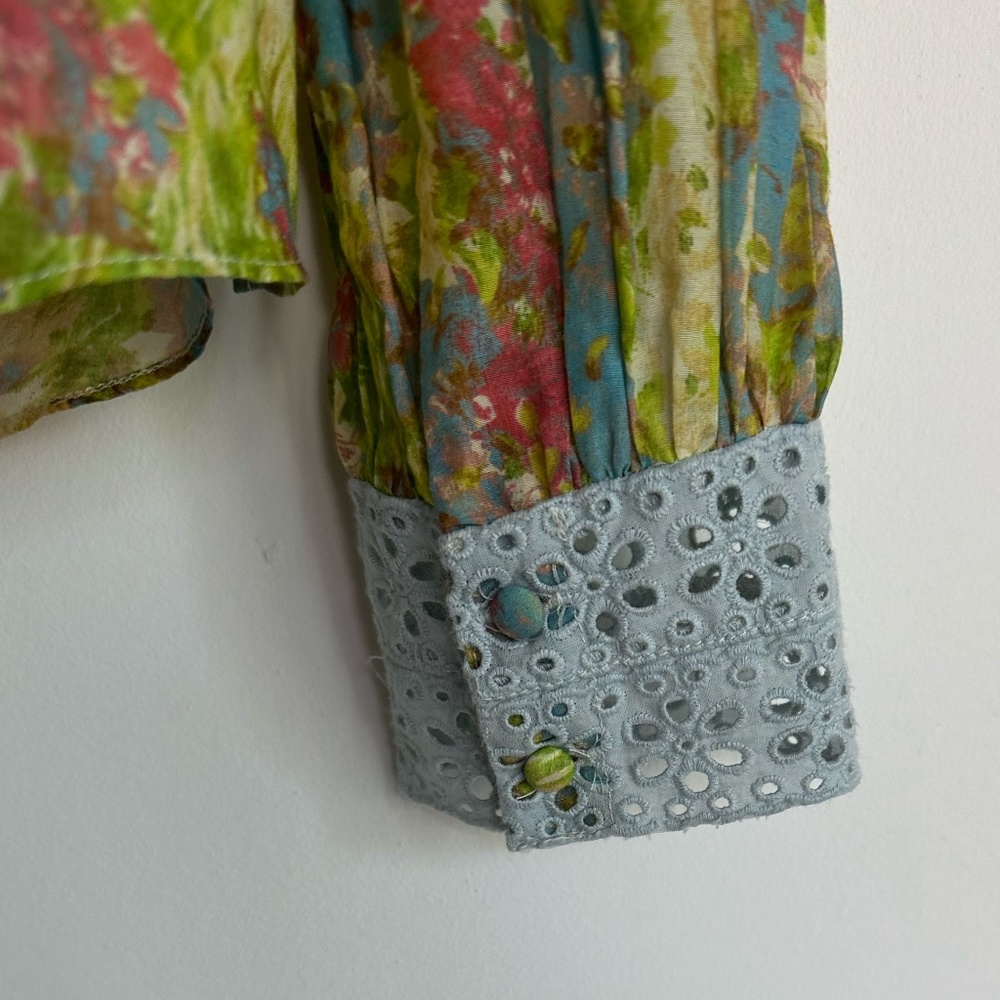 LoveShackFancy Ronalda Blouse in Pastel Fields - Picture 6 of 11